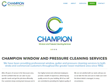 Tablet Screenshot of championwindowcleaning.com